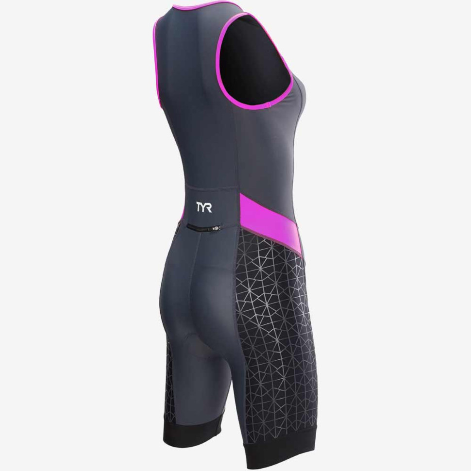 Стартовый костюм без рукавов с молнией спереди TYR Women&#039;s Competitor Padded Front Zip Tri Suit