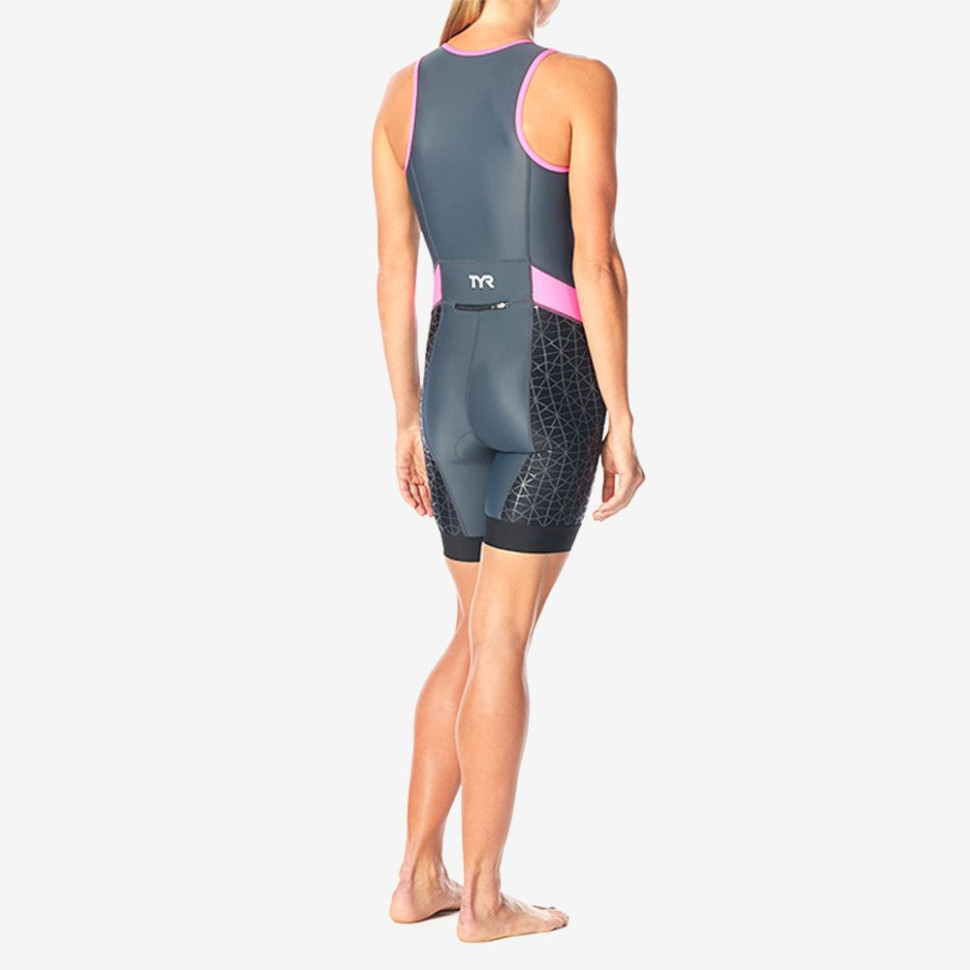 Стартовый костюм без рукавов с молнией спереди TYR Women&#039;s Competitor Padded Front Zip Tri Suit
