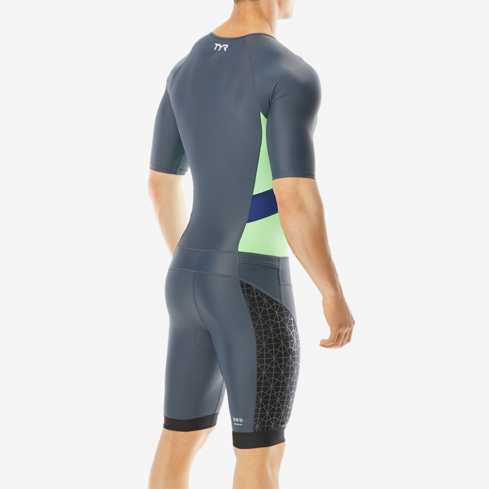 Стартовый костюм с коротким рукавов с молнией спереди TYR Men&#039;S Competitor Speedsuit