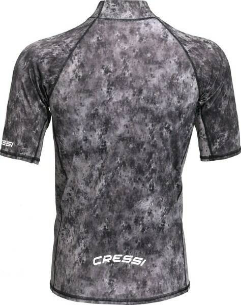 Футболка из лайкры с коротким рукавом RASH GUARD муж. Камуфляж черно-серый Cressi