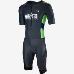 Стартовый костюм с коротким рукавов с молнией спереди TYR Men'S Competitor Speedsuit